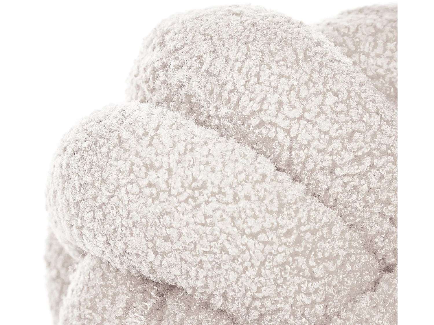 Lot de 2 coussins décoratifs MALNI Bouclé 19 x 19 cm Blanc cassé Unicolore