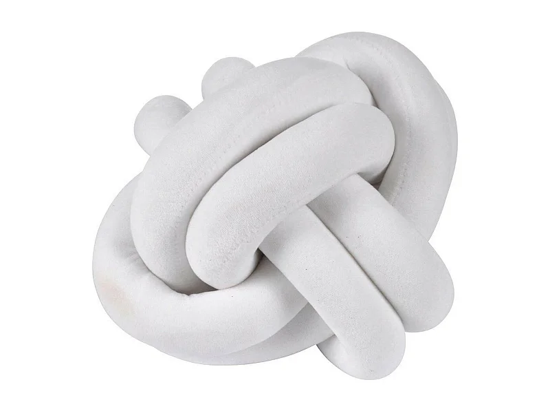 Coussin Nœud Déco "Wild Kids" 20cm Blanc