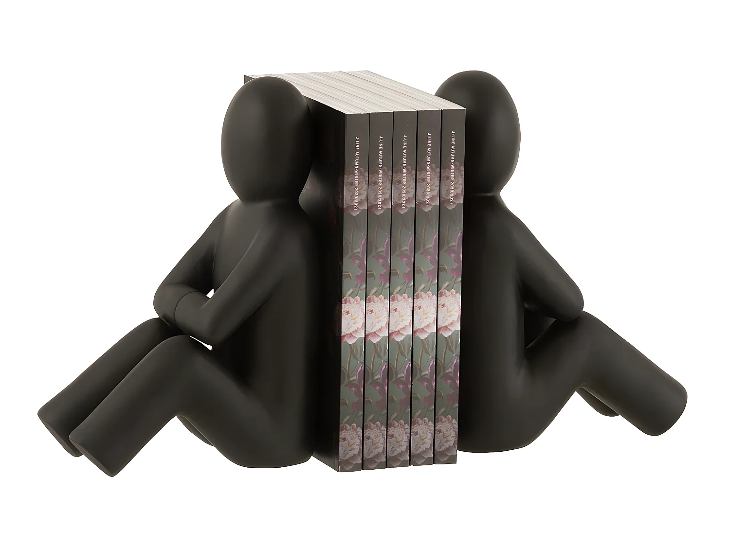 Lot de 2 Serre-Livres Déco "P'tit Maurice" 32cm Noir