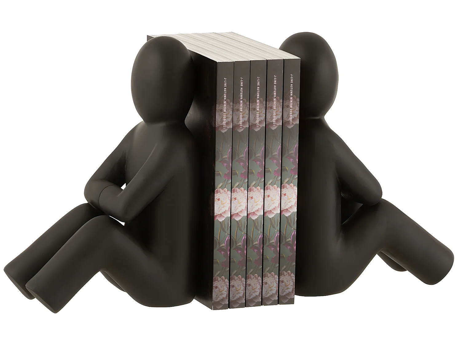 Lot de 2 Serre-Livres Déco "P'tit Maurice" 32cm Noir