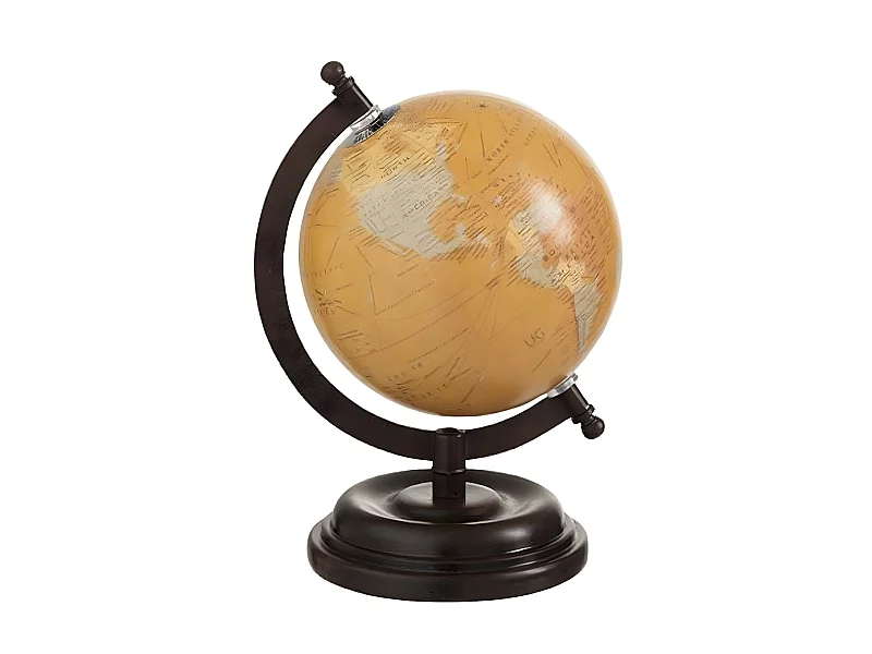 Globe Terrestre sur Pied Bois "Iconic" 22cm Naturel