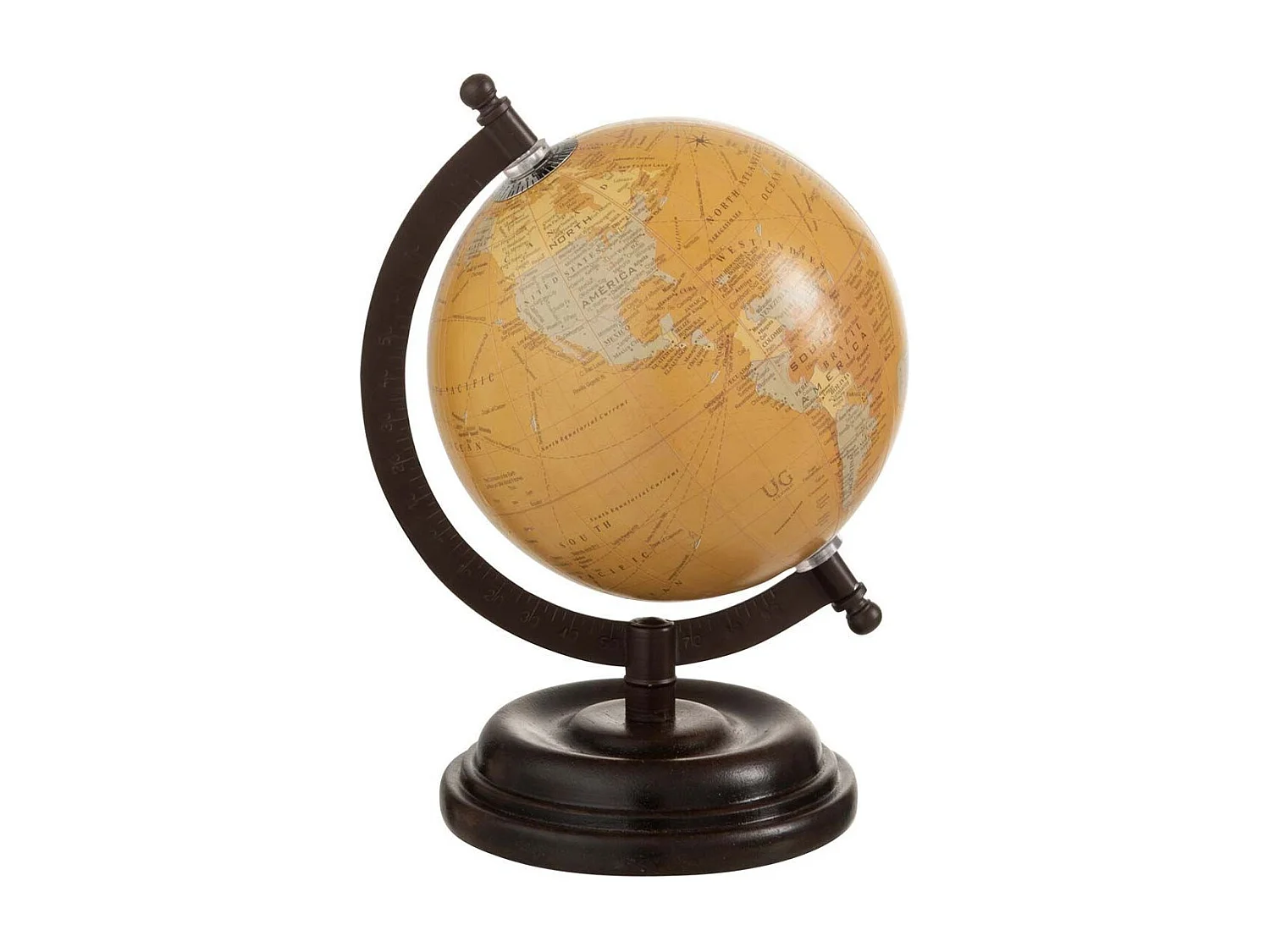 Globe Terrestre sur Pied Bois "Iconic" 22cm Naturel