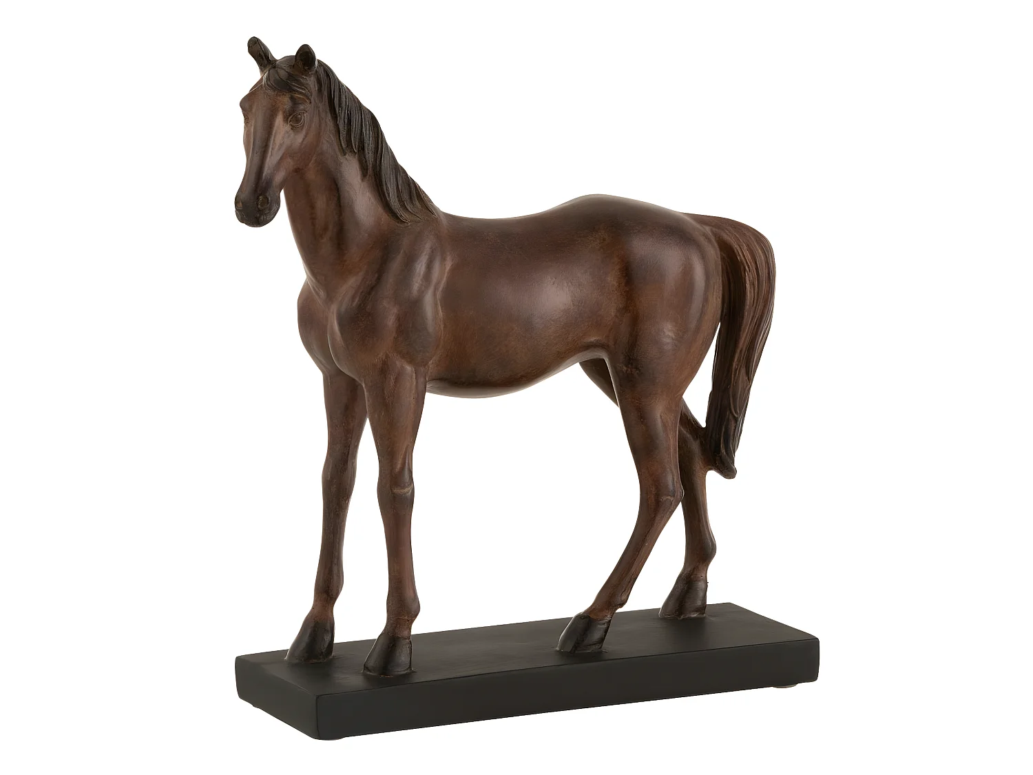 Statuette Déco "Cheval" 28cm Marron
