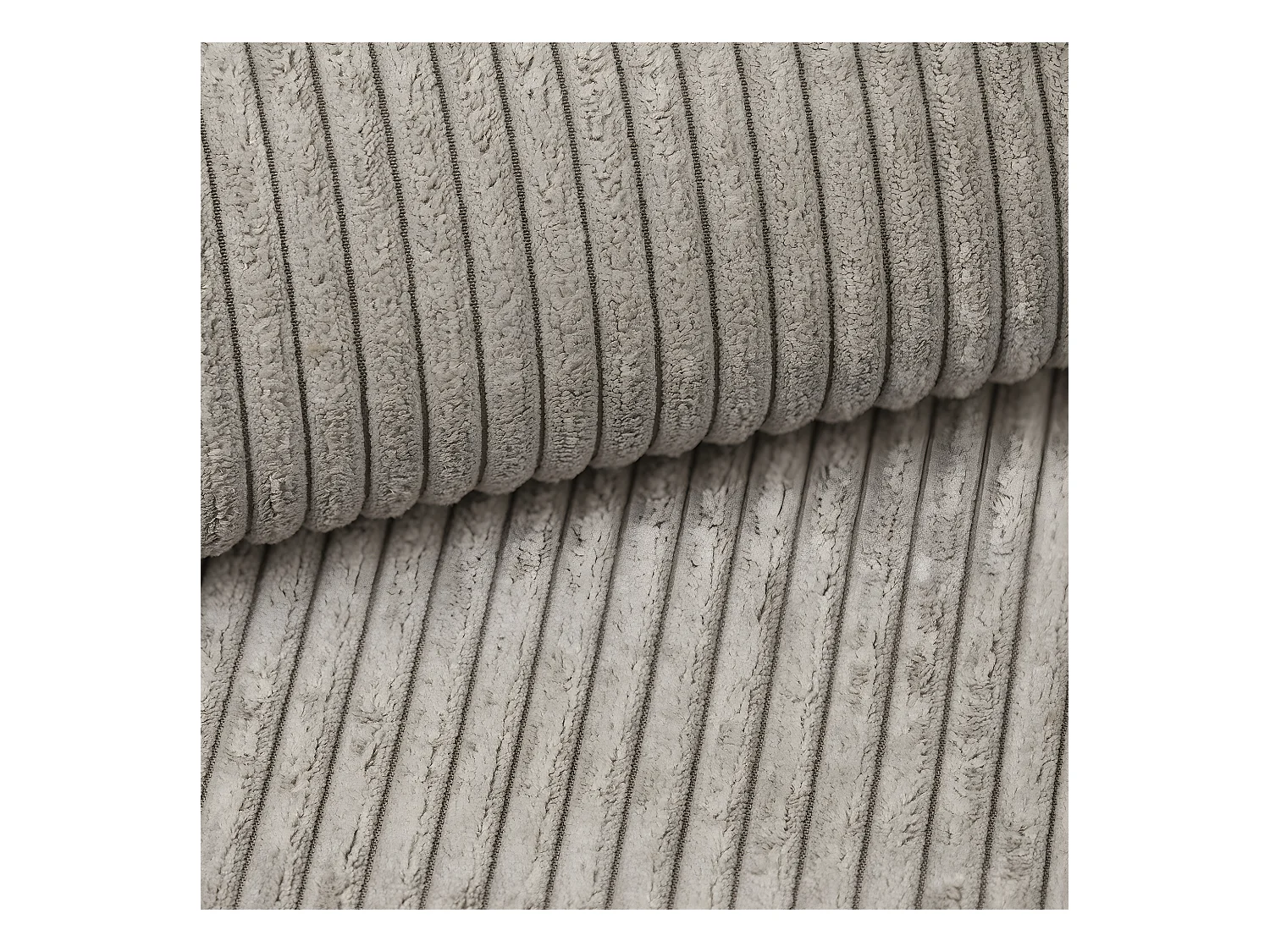 Canapé d'angle réversible et convertible 3 places avec coffre Isaac Mini velours côtelé Taupe