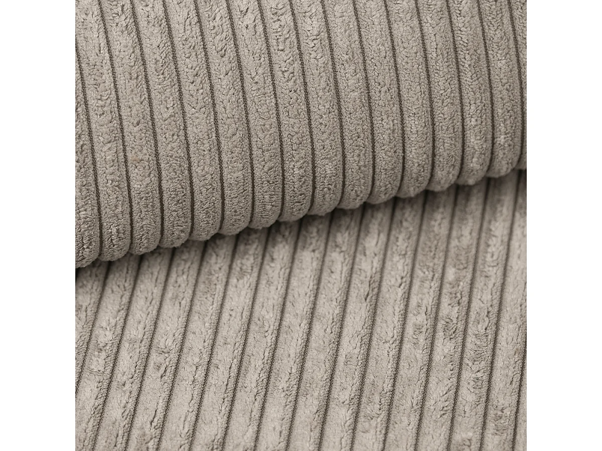 Canapé d'angle convertible 3 places avec coffre en velours taupe