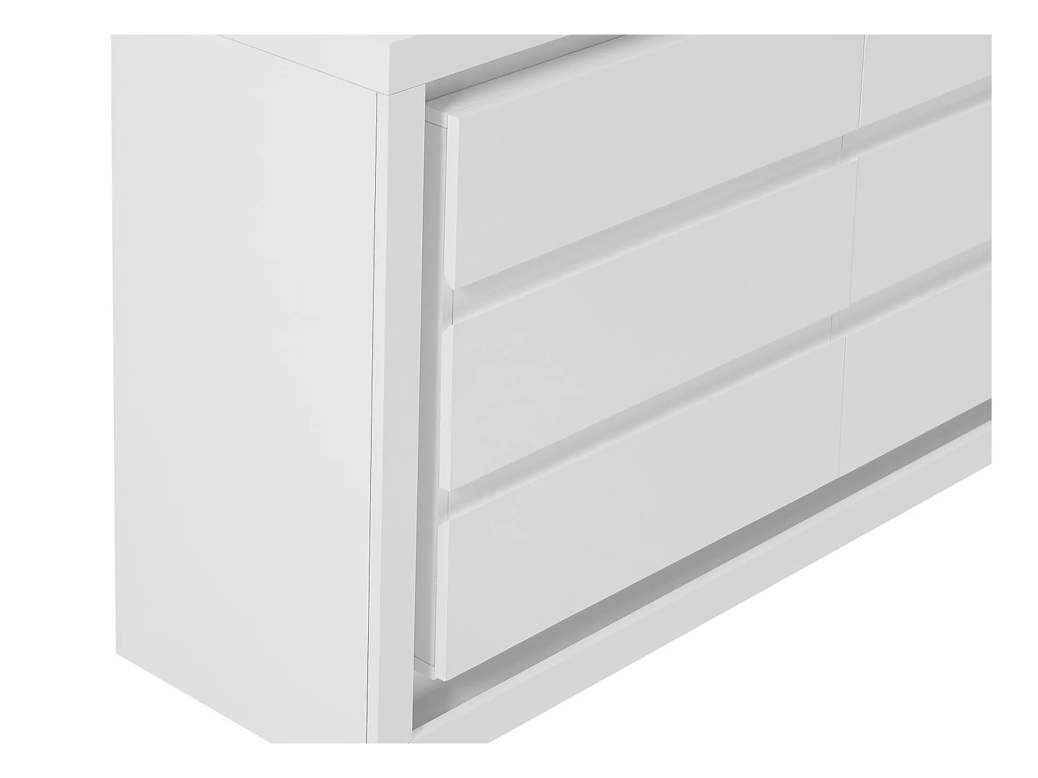 Cómoda 6 cajones - Con LEDs - MDF - Blanco lacado - FLARANCIA