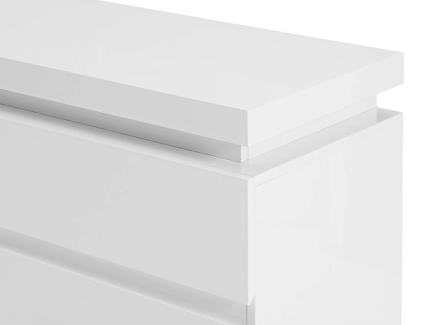 Comò 6 cassetti Con LED MDF Bianco laccato - FLARANCIA