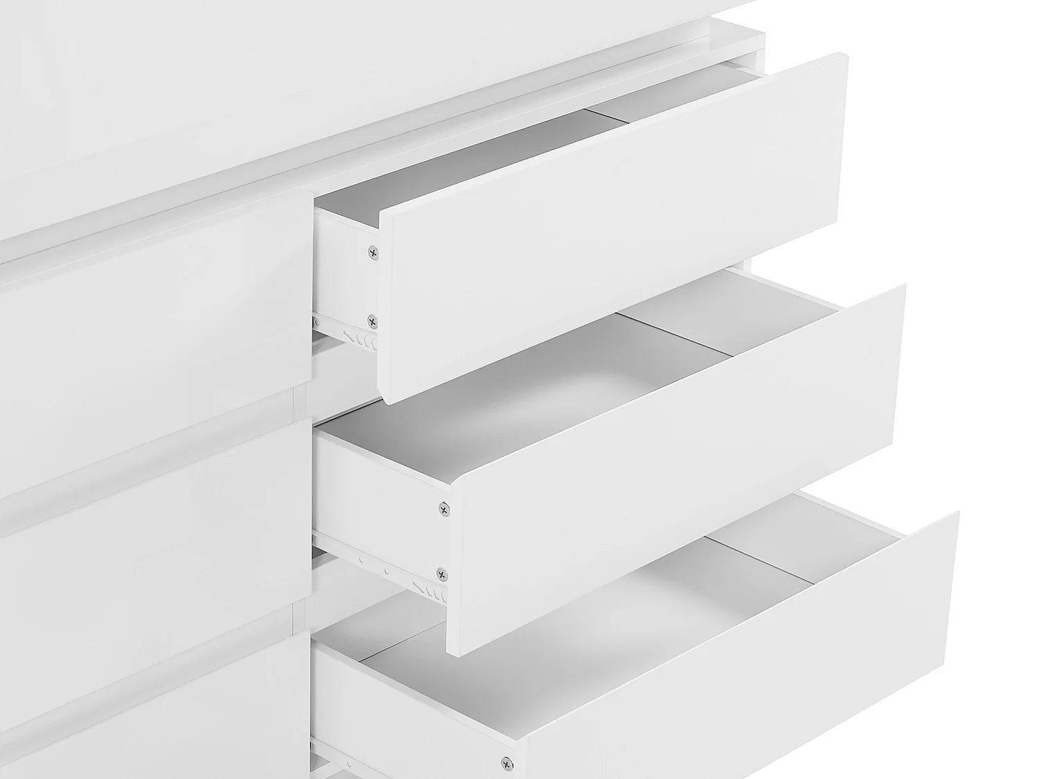 Comò 6 cassetti Con LED MDF Bianco laccato - FLARANCIA