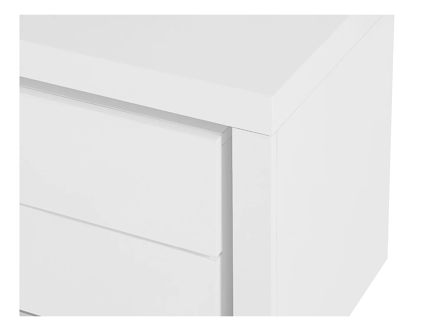 Szafka nocna prawostronna z 2 szufladami - Z oświetleniem LED - Biały lakierowany - FLARANCIA