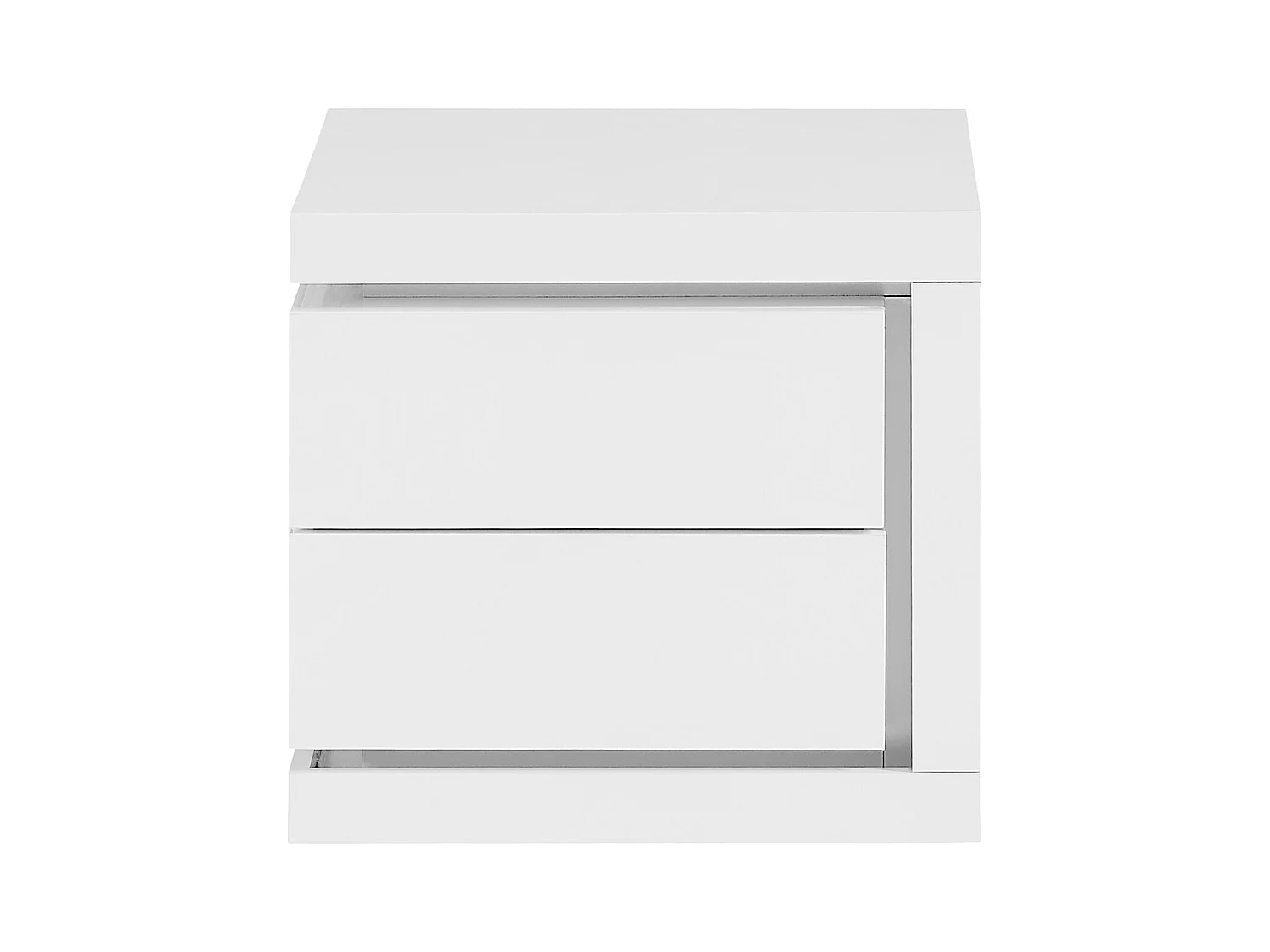 Natbord sengeborddet reol sengebordsalampe med 2 skuffeskyt - Med LED - Hvid lakeret - FLARANCIA