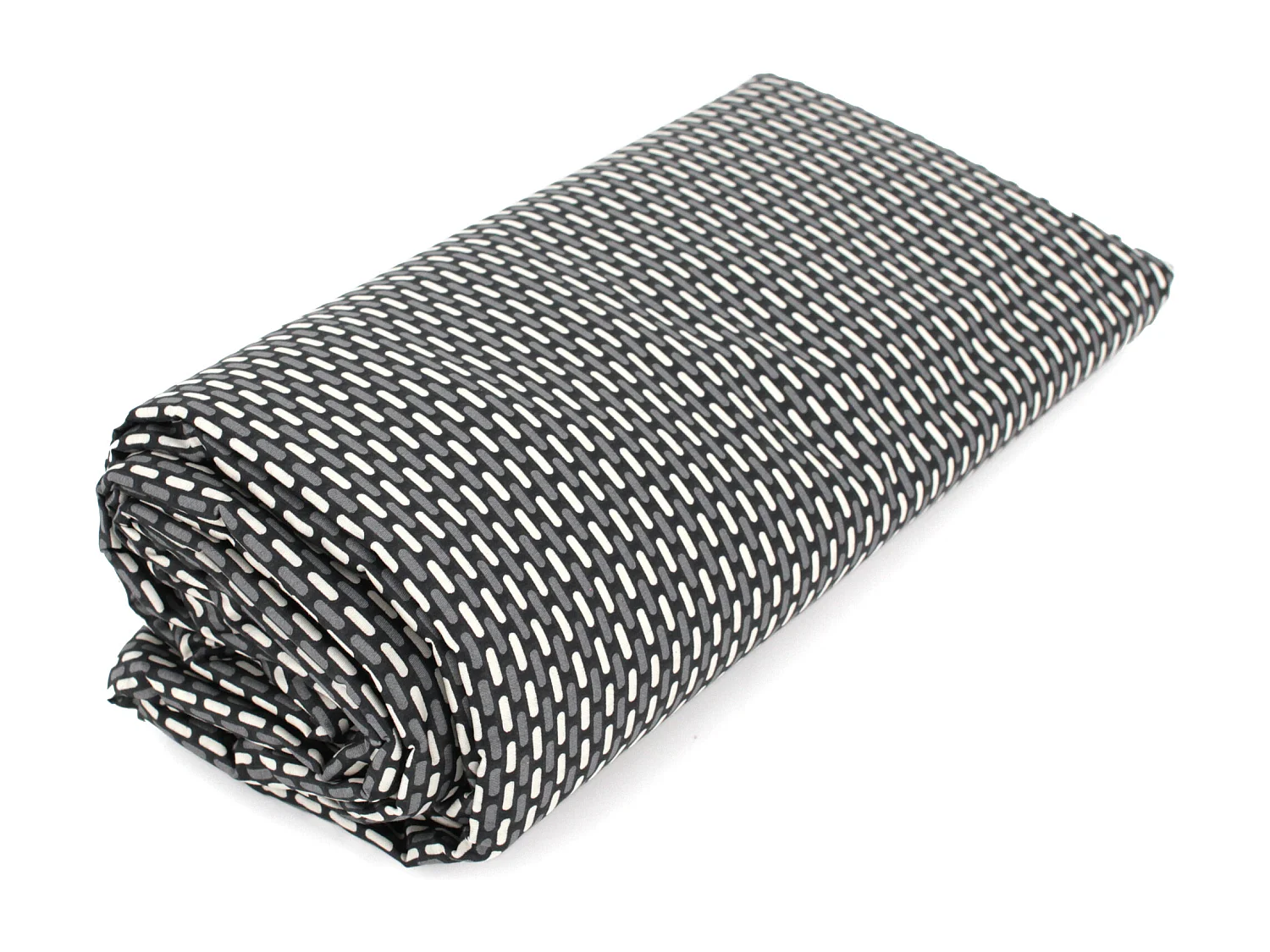 Drap housse imprimé 80x200 cm bonnet 30 cm satin de coton ENZO noir