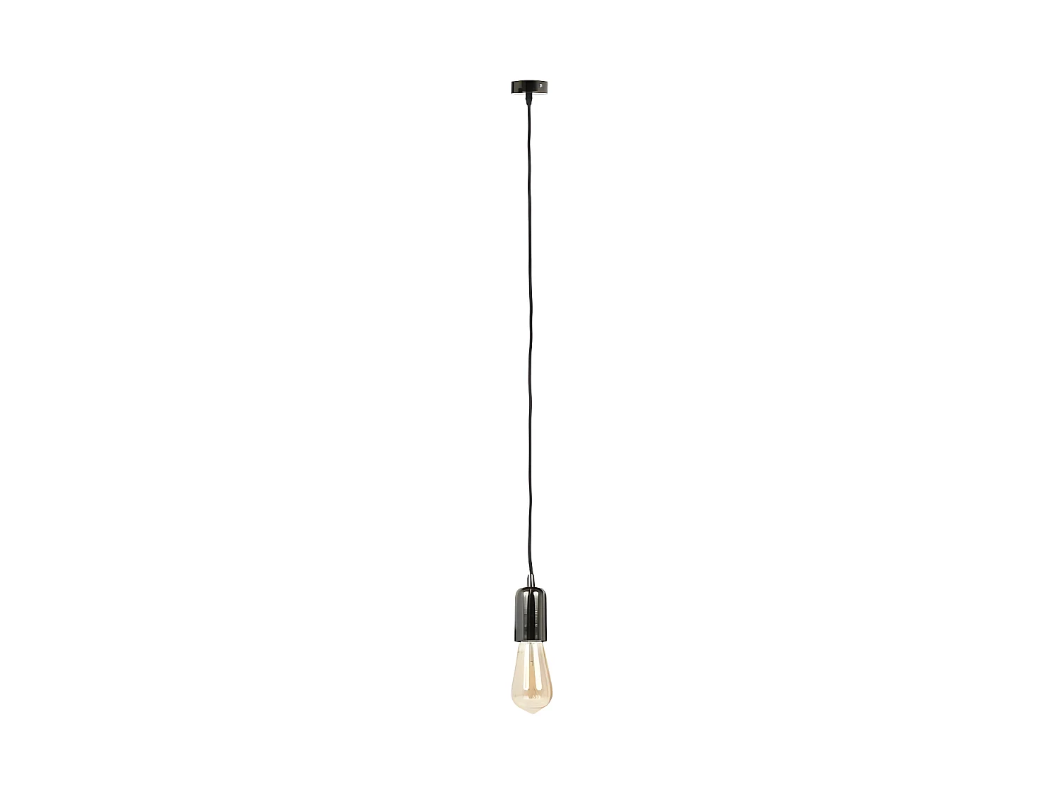 Lampe Suspension Déco "Vintage" 9cm Noir