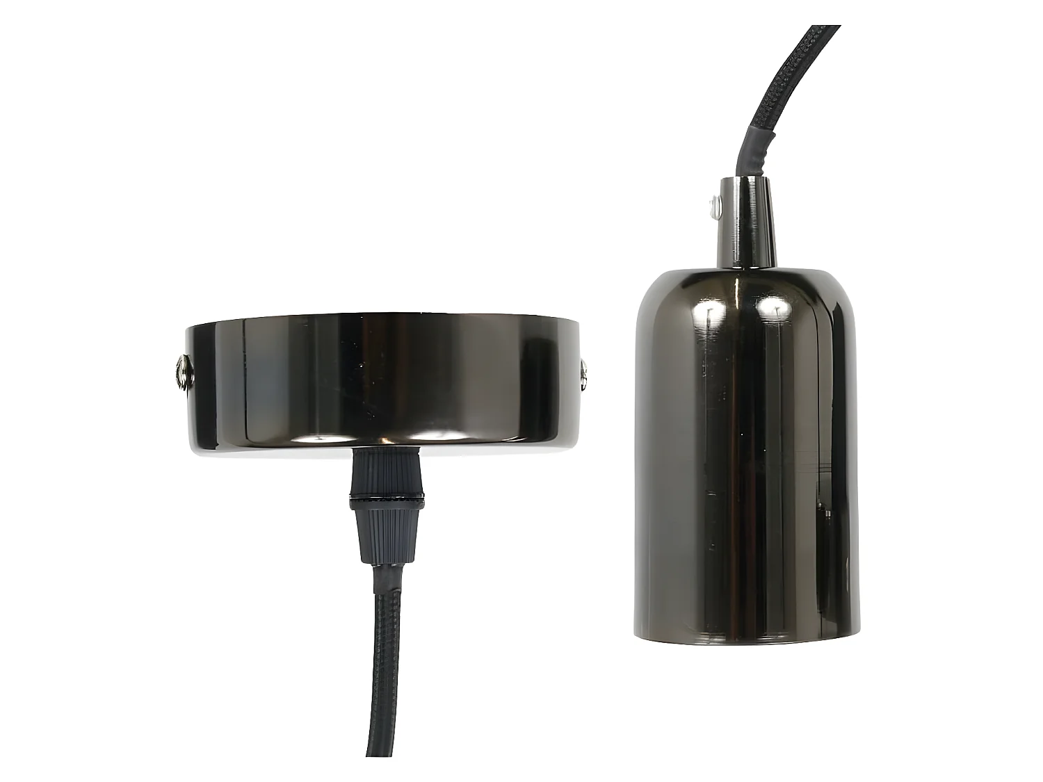 Lampe Suspension Déco "Vintage" 9cm Noir