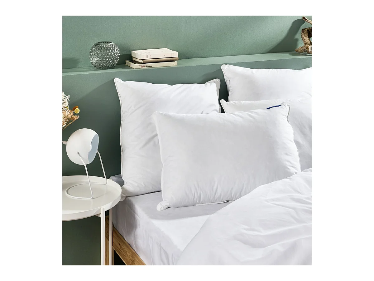 Lot de 2 Oreillers Mémoire de forme Mixte - Confort réglable - 50x70cm