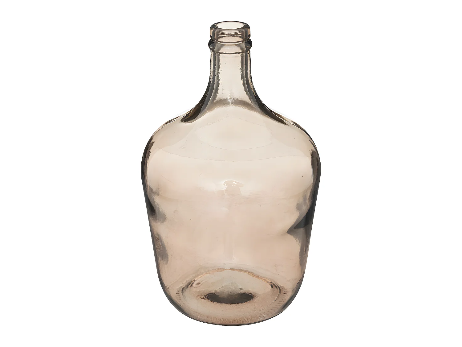 Vase Dame Jeanne en Verre recyclé Gris Fumé D 18 x H 30 cm