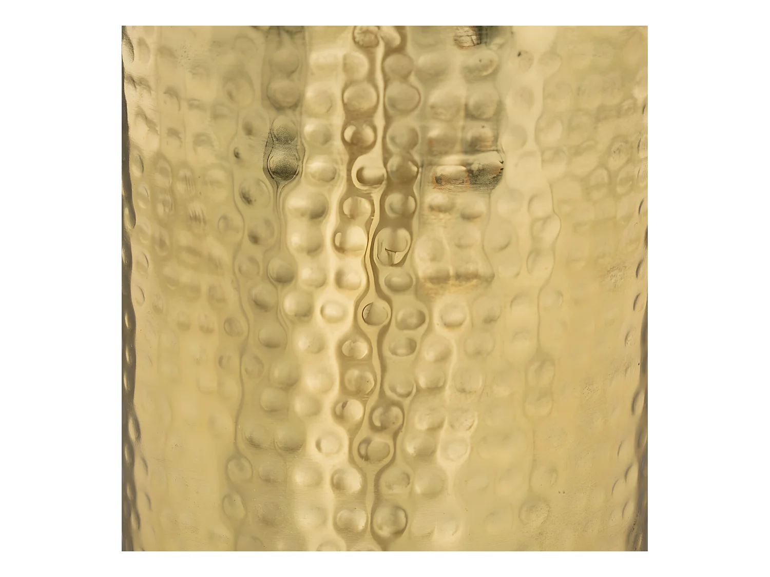 Vase en Métal Doré Martelé H 19 cm