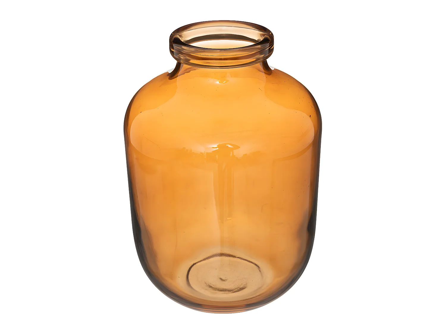 Vase esprit retour de brocante en Verre Ambre H 23 cm