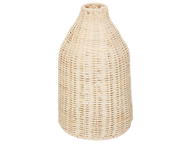 Vase en Rotin tressé et métal H 26 cm