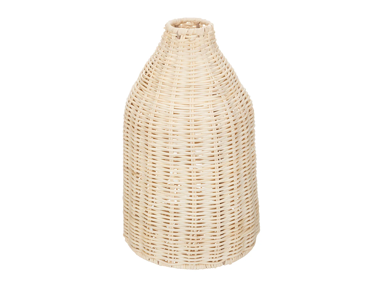 Vase en Rotin tressé et métal H 26 cm