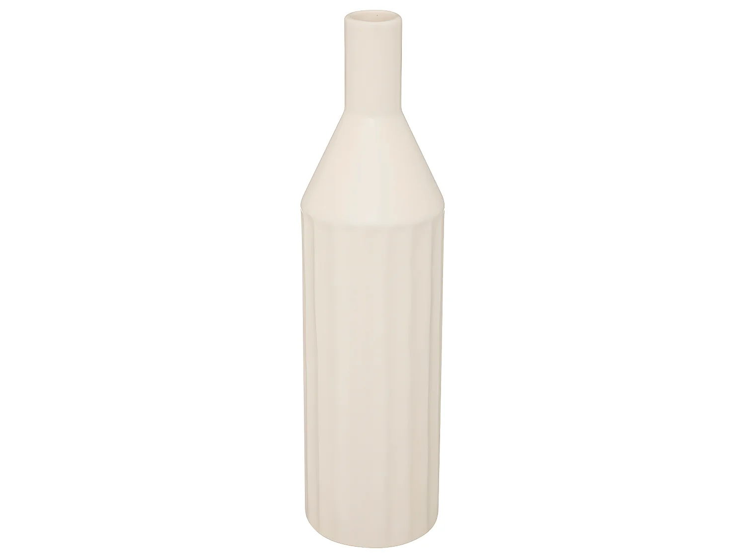 Vase Soliflore en Céramique Beige H 30 cm