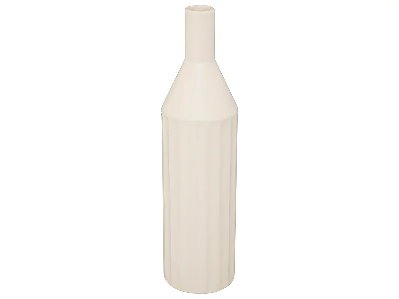 Vase Soliflore en Céramique Beige H 30 cm