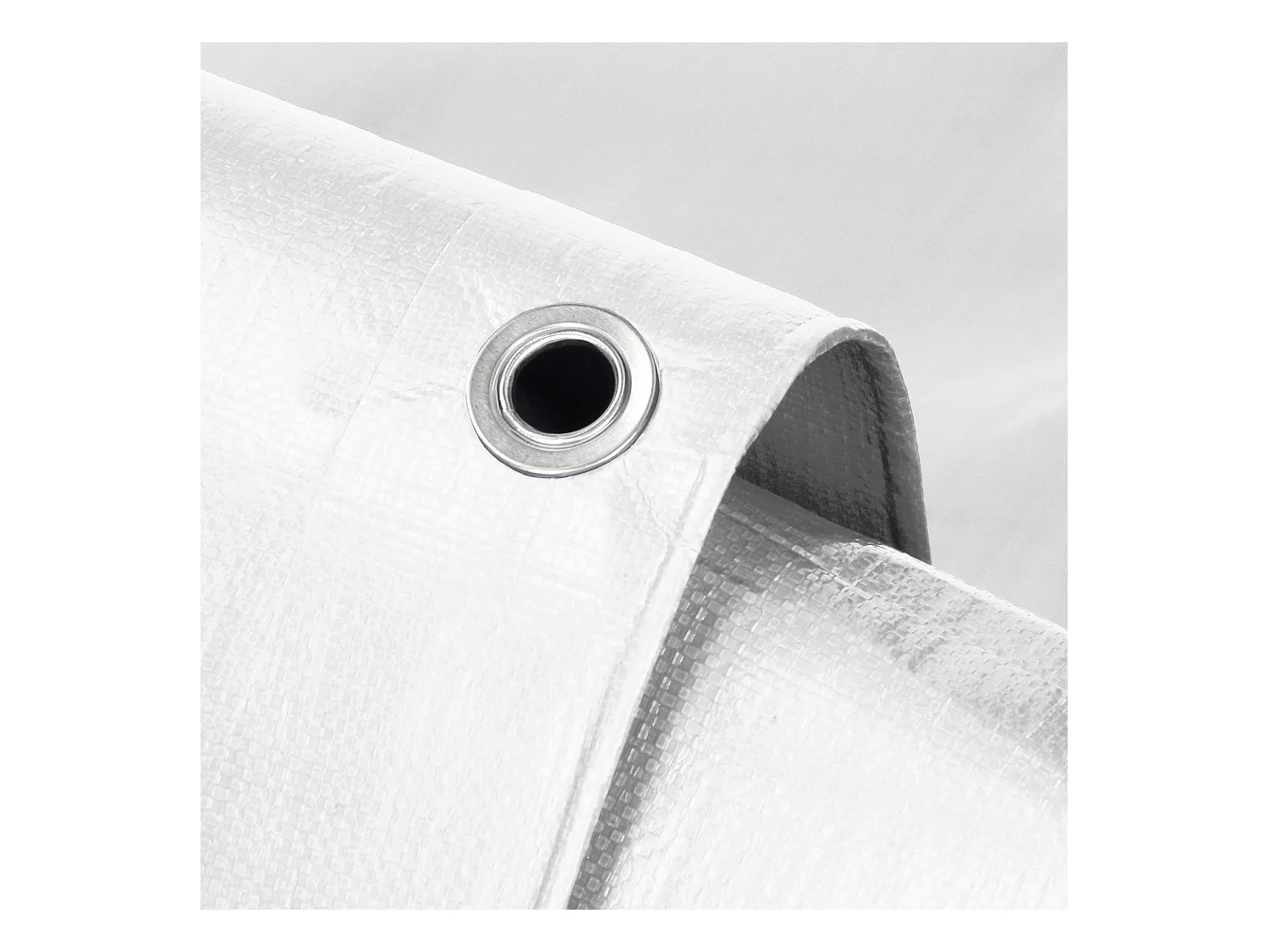 Funda impermeable de PE con ojales 3x4 m 180 g/m² blanco ECD Germany