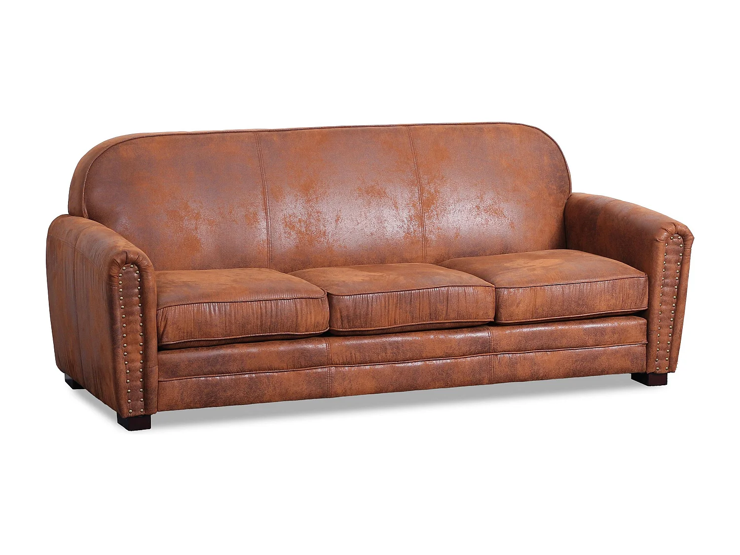 Canapé Club Vintage "Balista" 195cm Marron