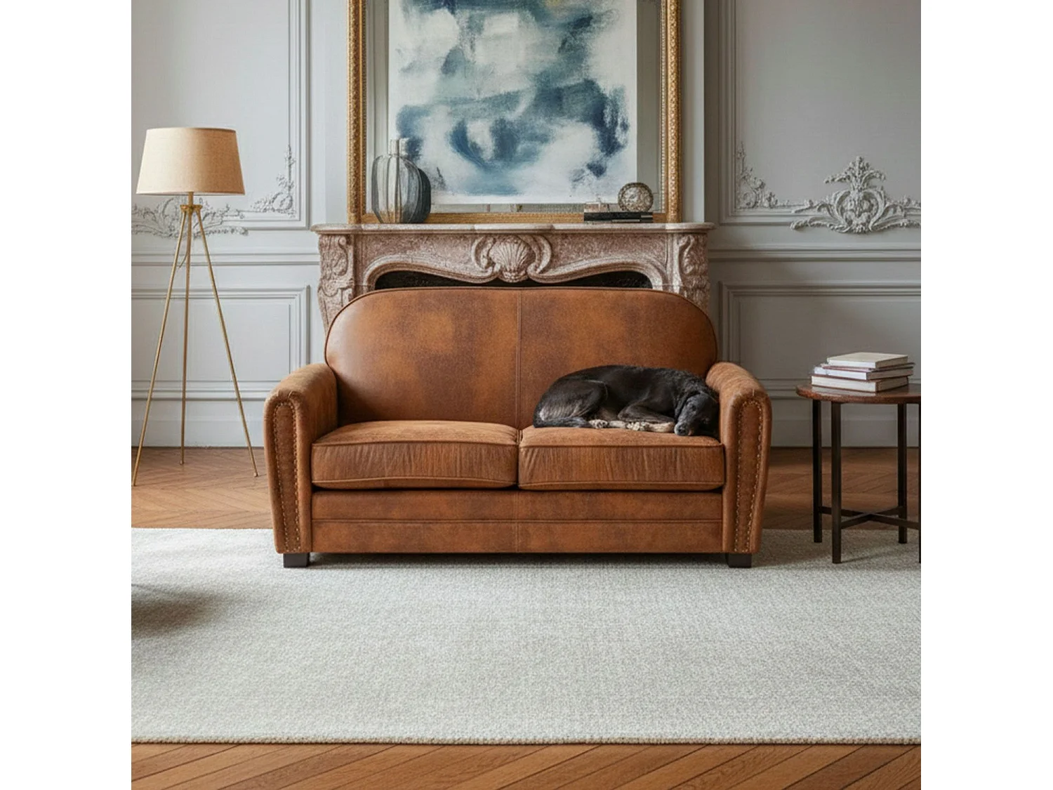 Canapé Club Vintage "Balista" 150cm Marron