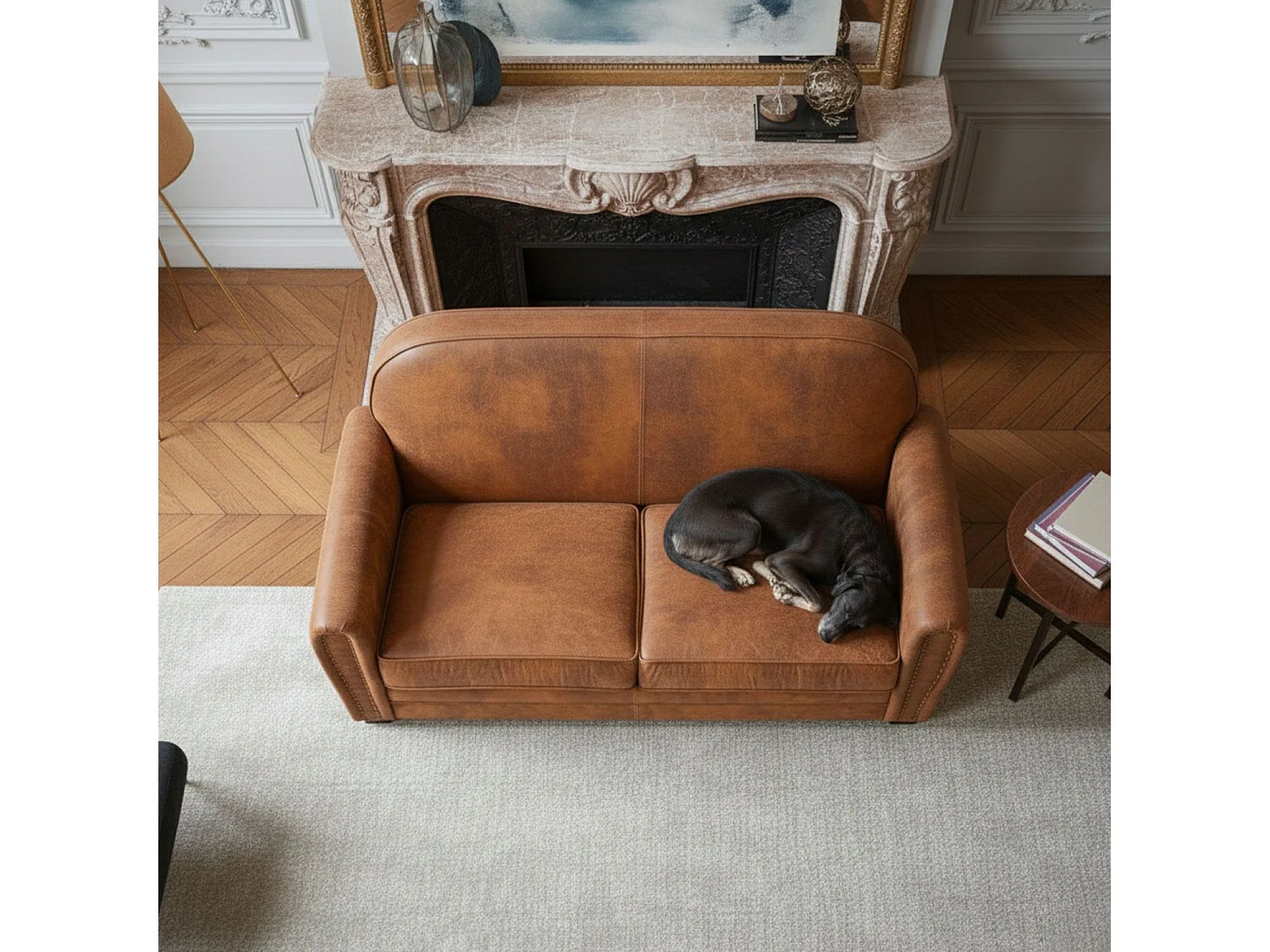 Canapé Club Vintage "Balista" 150cm Marron