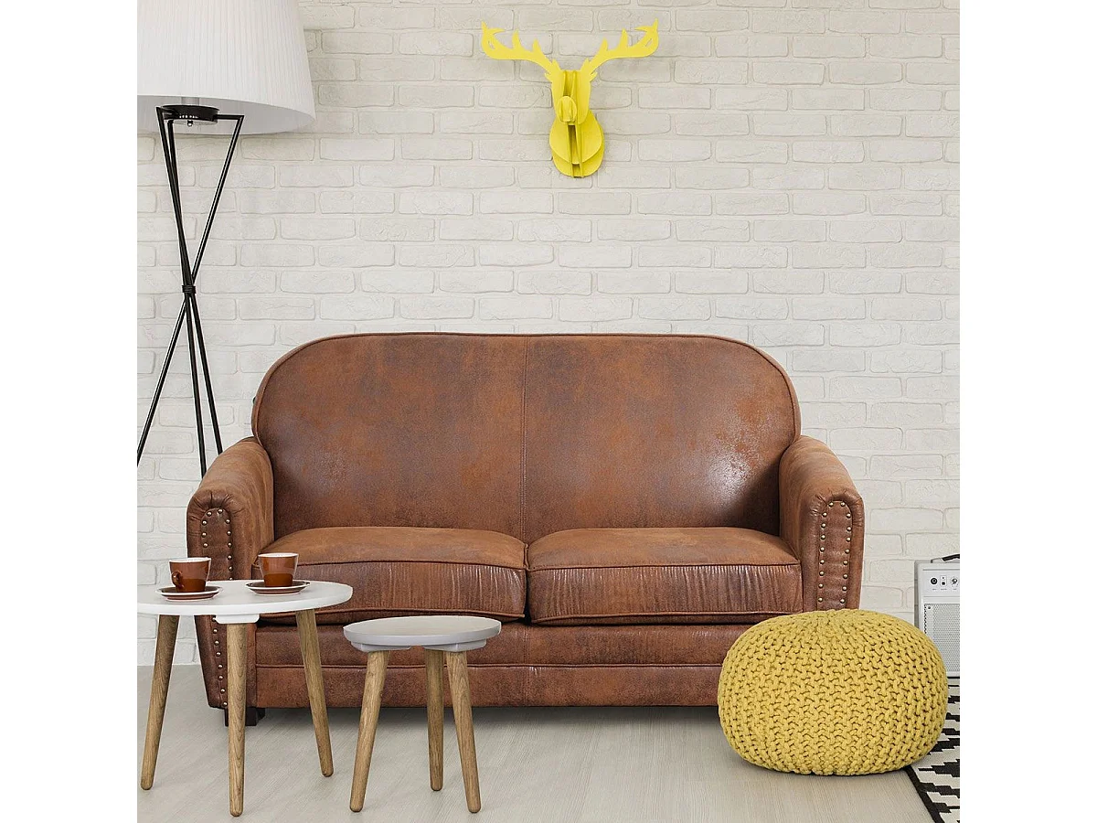 Canapé Club Vintage "Balista" 150cm Marron