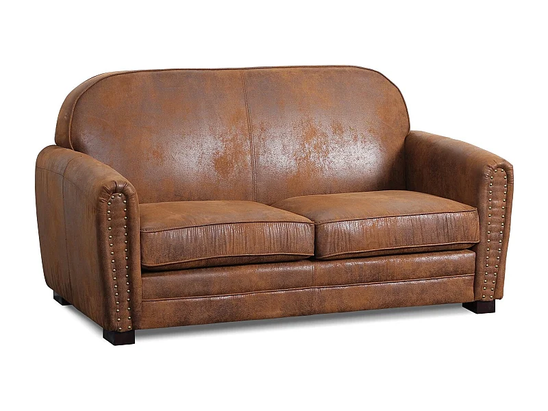 Canapé Club Vintage "Balista" 150cm Marron