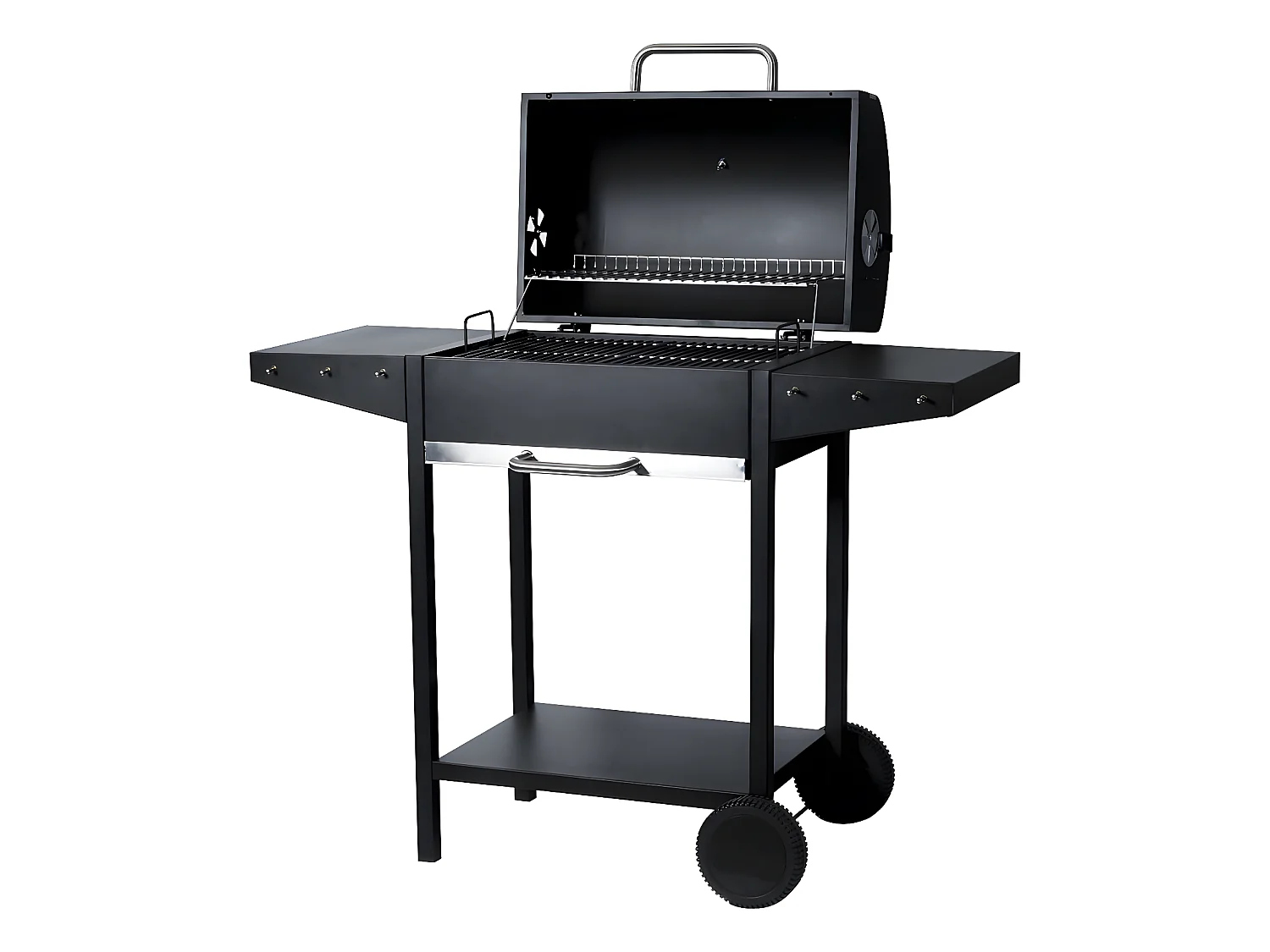 Barbacoa de carbón "Bizon" - 119 x 50 x 101 cm - Negro