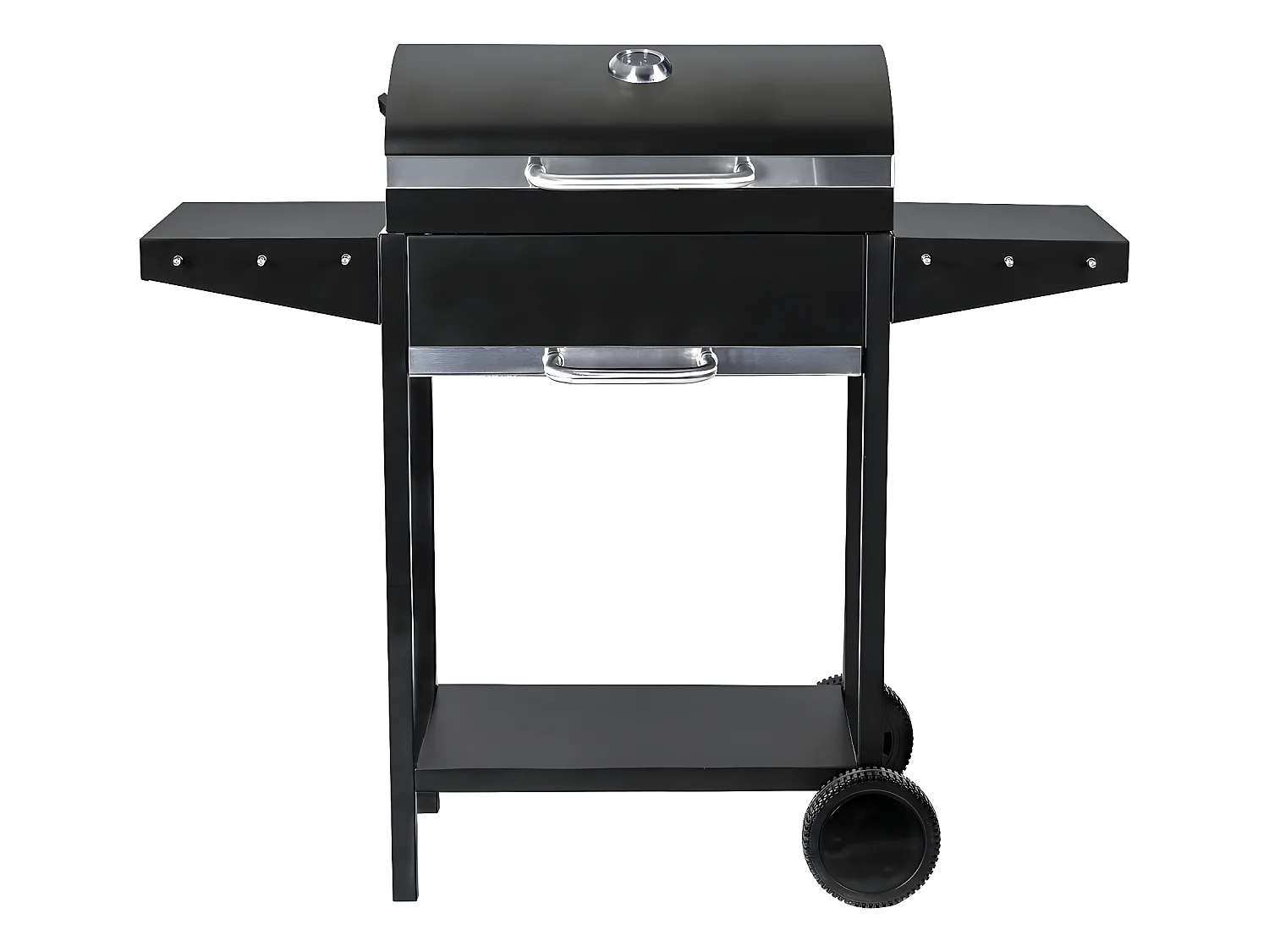Barbecue charbon de bois "Bizon" - 119 x 50 x 101 cm - Noir