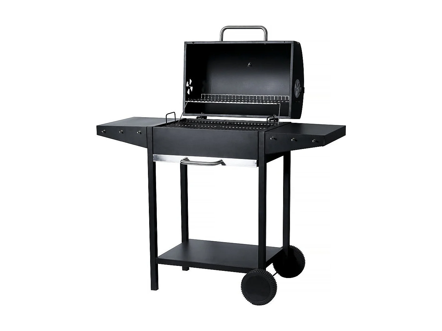 Barbecue charbon de bois "Bizon" - 119 x 50 x 101 cm - Noir