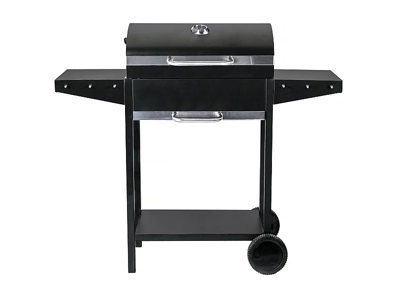 Barbecue charbon de bois "Bizon" - 119 x 50 x 101 cm - Noir