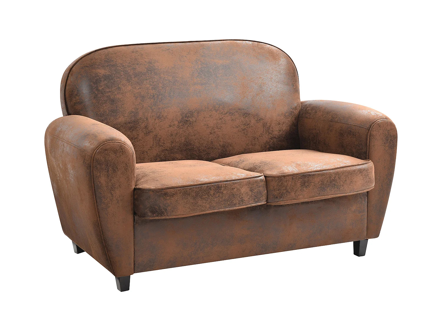Canapé Club Vintage "Confortable" 139cm Marron