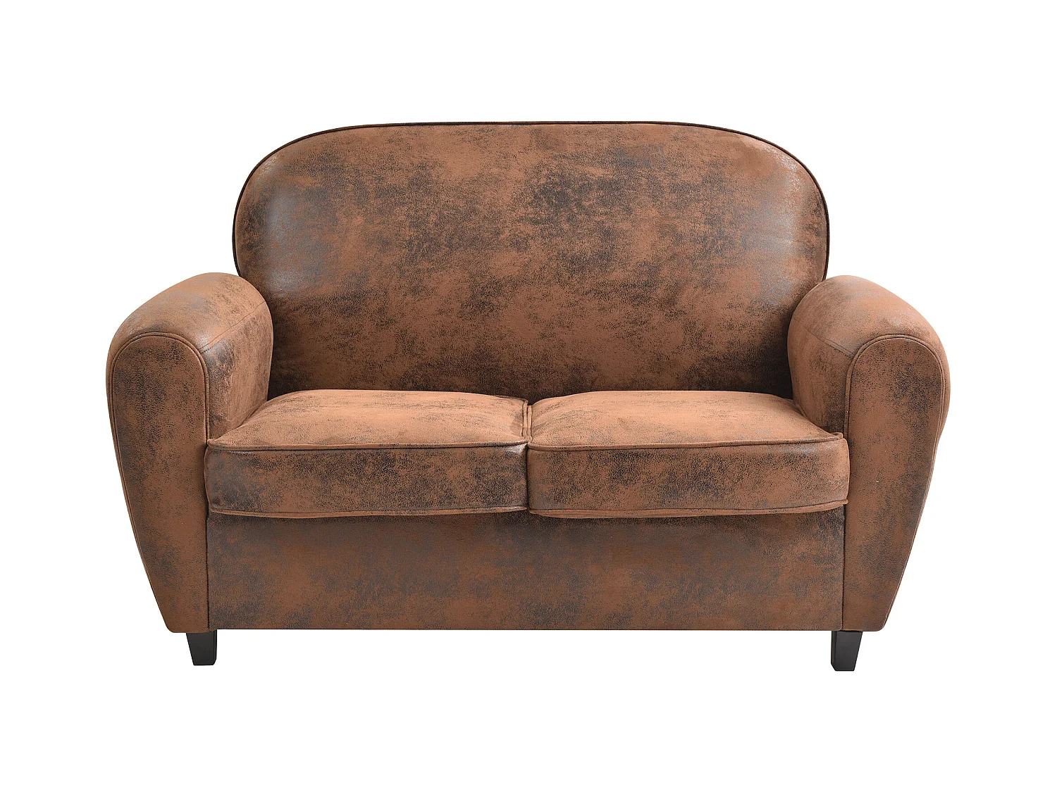 Canapé Club Vintage "Confortable" 139cm Marron