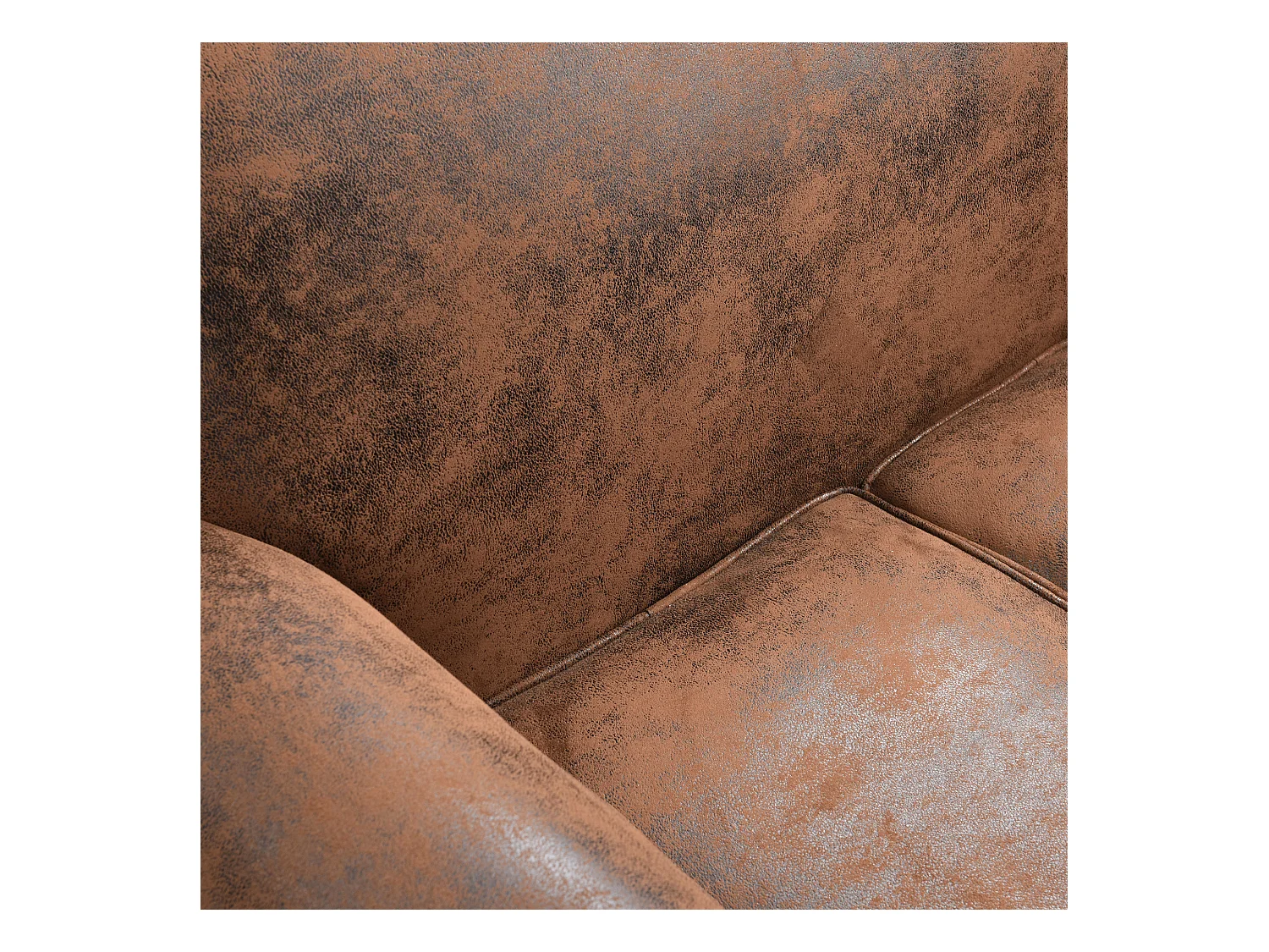 Canapé Club Vintage "Confortable" 139cm Marron