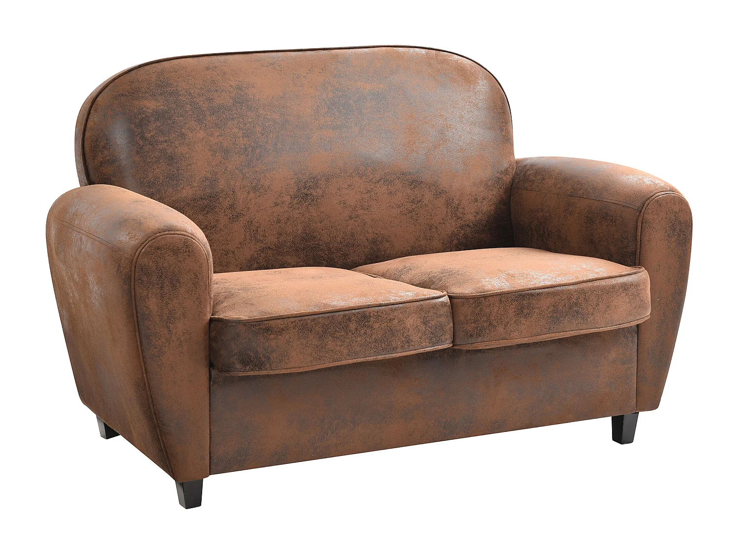 Canapé Club Vintage "Confortable" 139cm Marron