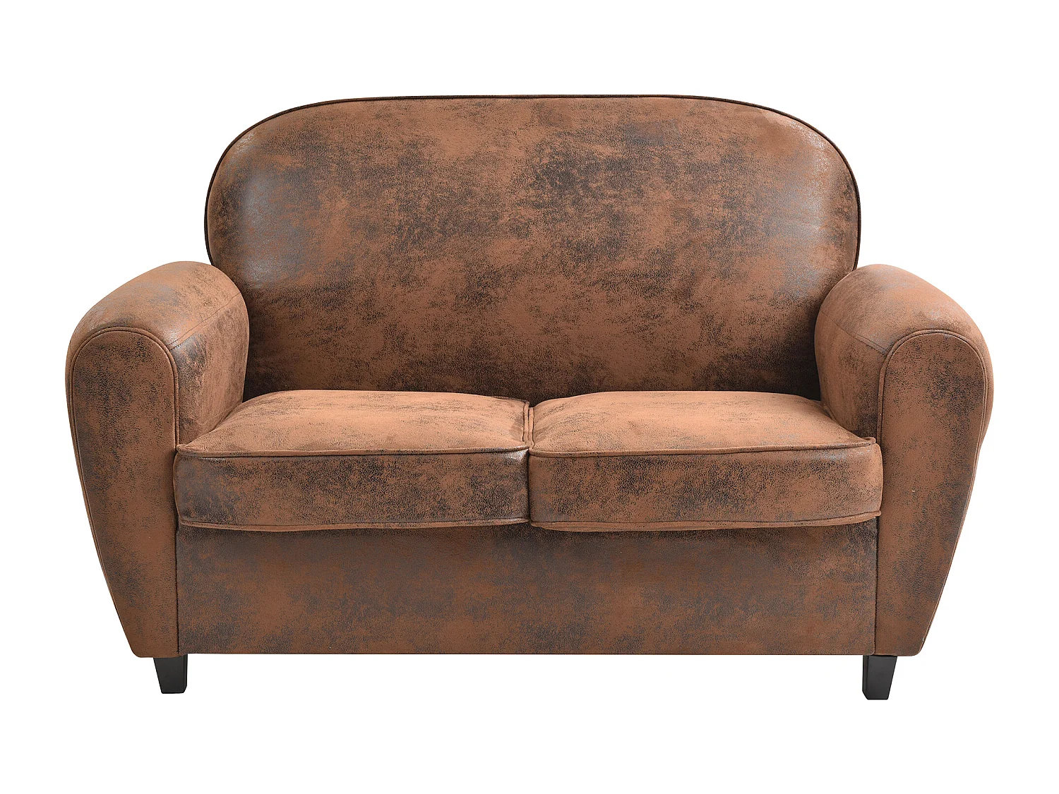 Canapé Club Vintage "Confortable" 139cm Marron