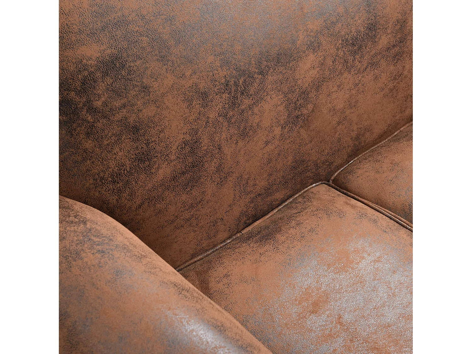 Canapé Club Vintage "Confortable" 139cm Marron