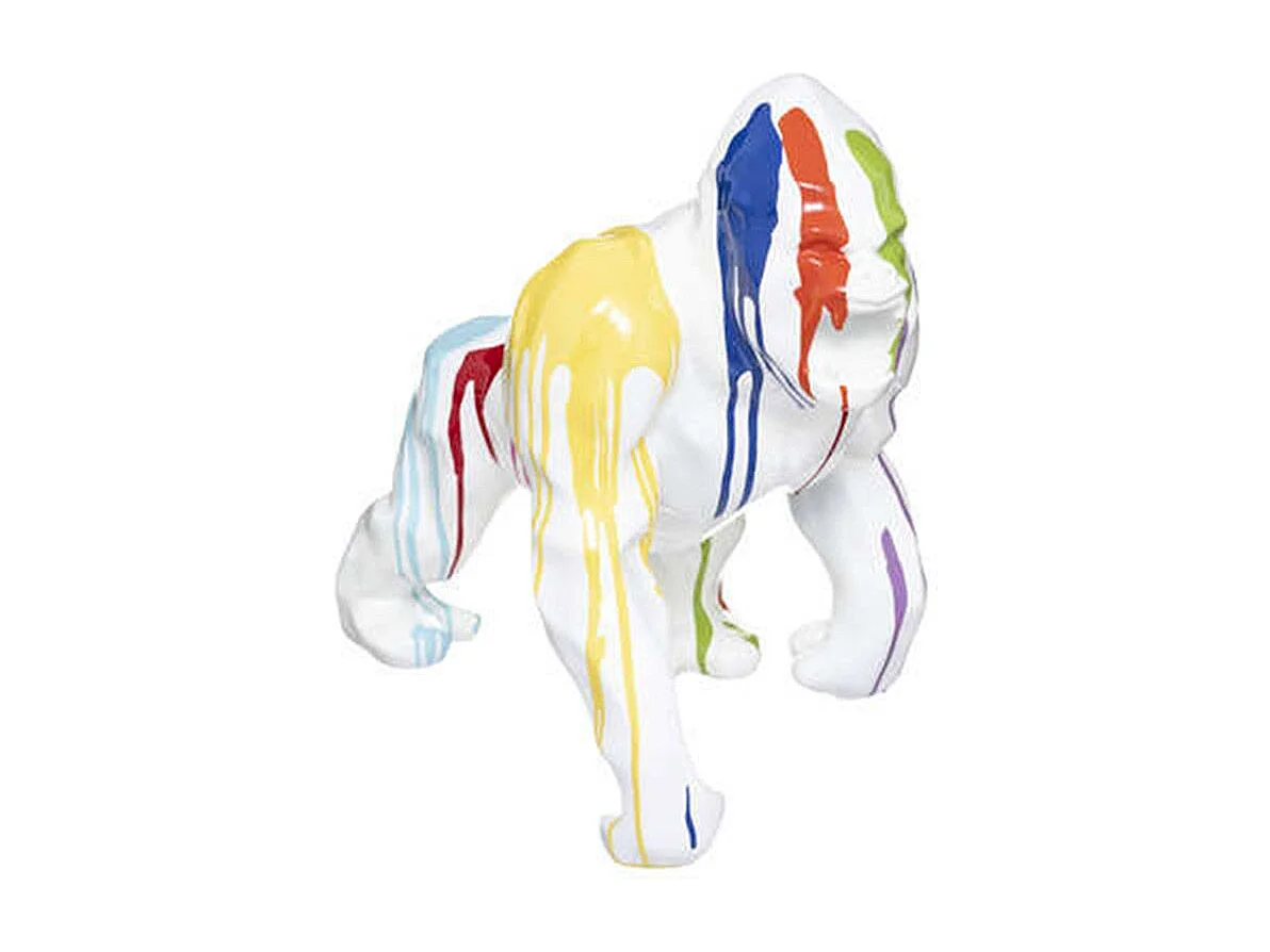 Statuette Gorille Déco "Trash" 45cm Blanc