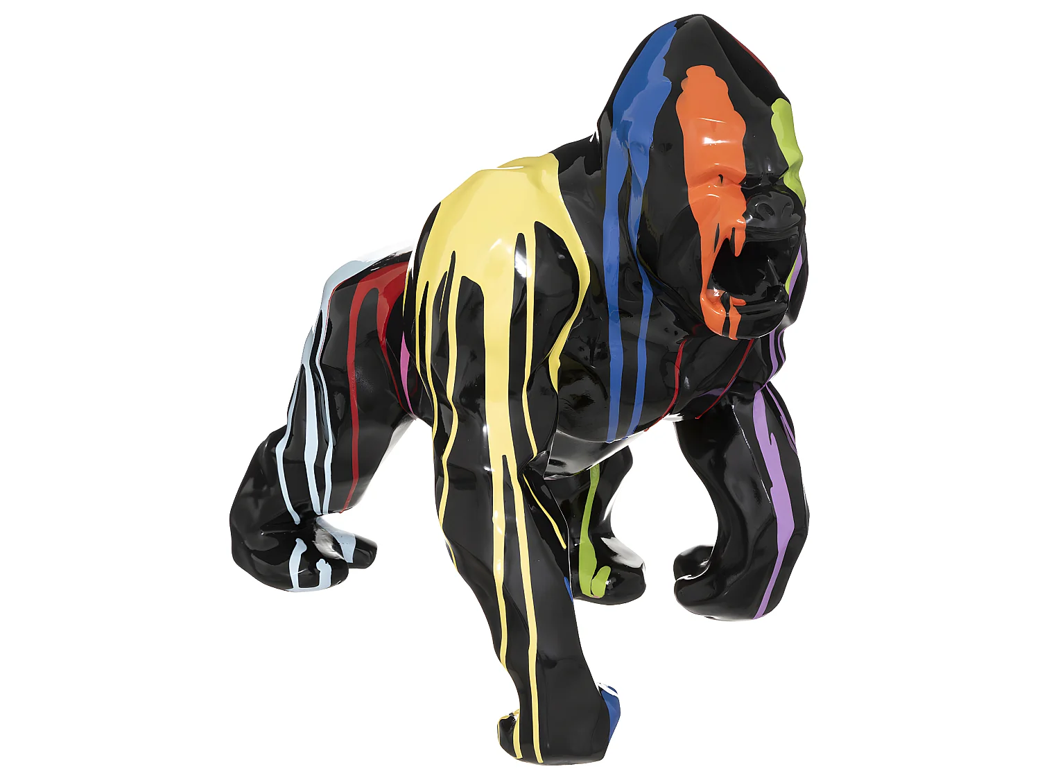 Statuette Gorille Déco "Trash" 45cm Noir