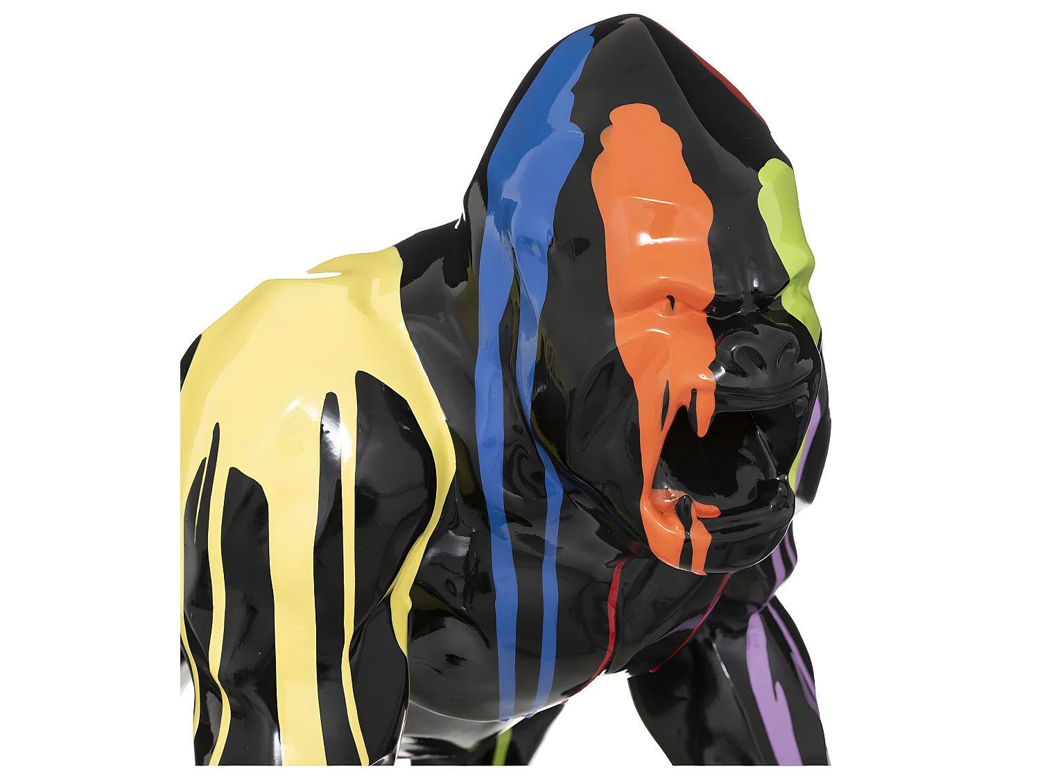 Statuette Gorille Déco "Trash" 45cm Noir