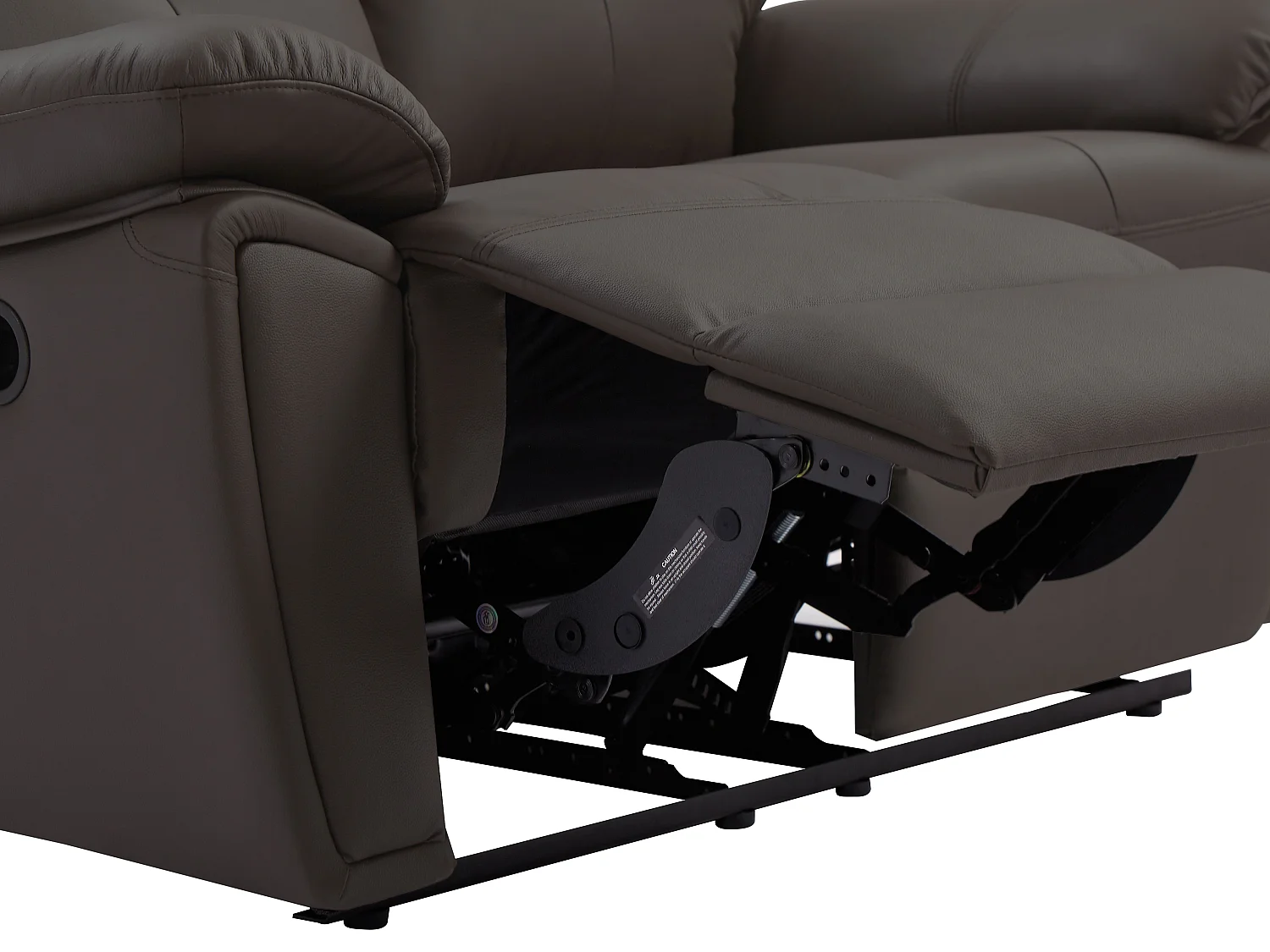 Canapé 3 places et fauteuil relax en cuir marron VINETA