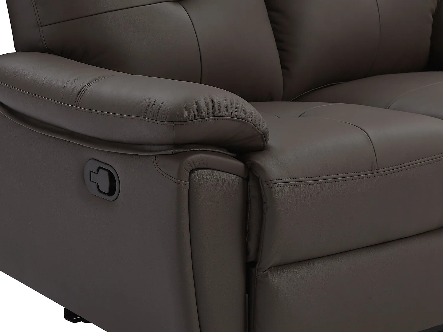 Canapés 3 places et 2 places relax en cuir marron VINETA