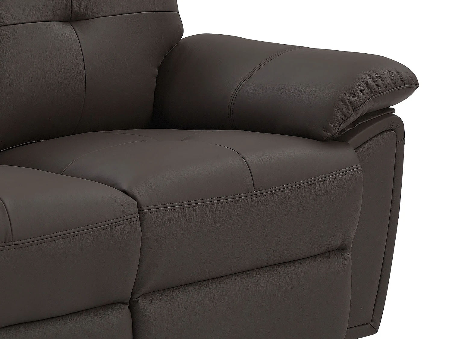 Canapés 3 places et 2 places relax en cuir marron VINETA