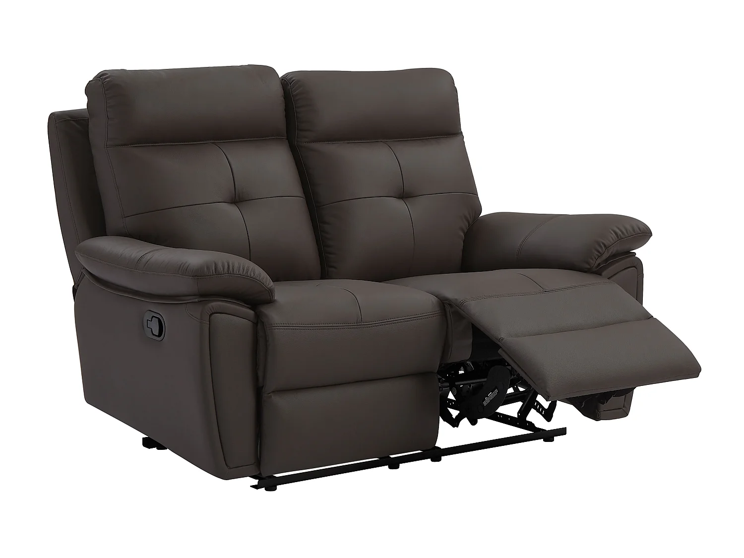 Canapés 3 places et 2 places relax en cuir marron VINETA