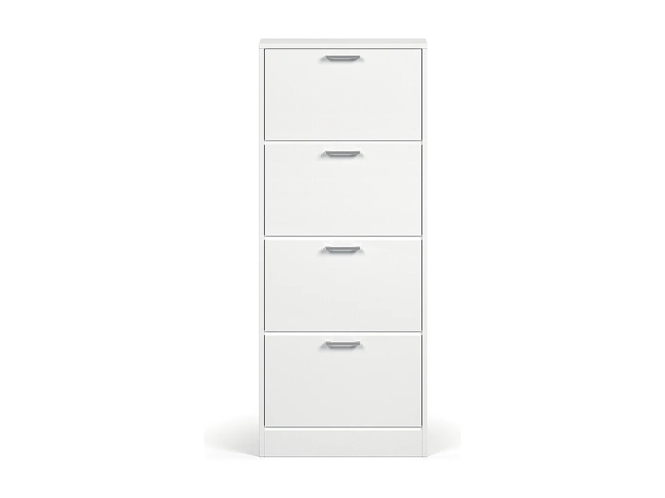 Meuble à chaussures vertical ERA – 4 tiroirs – Blanc brillant