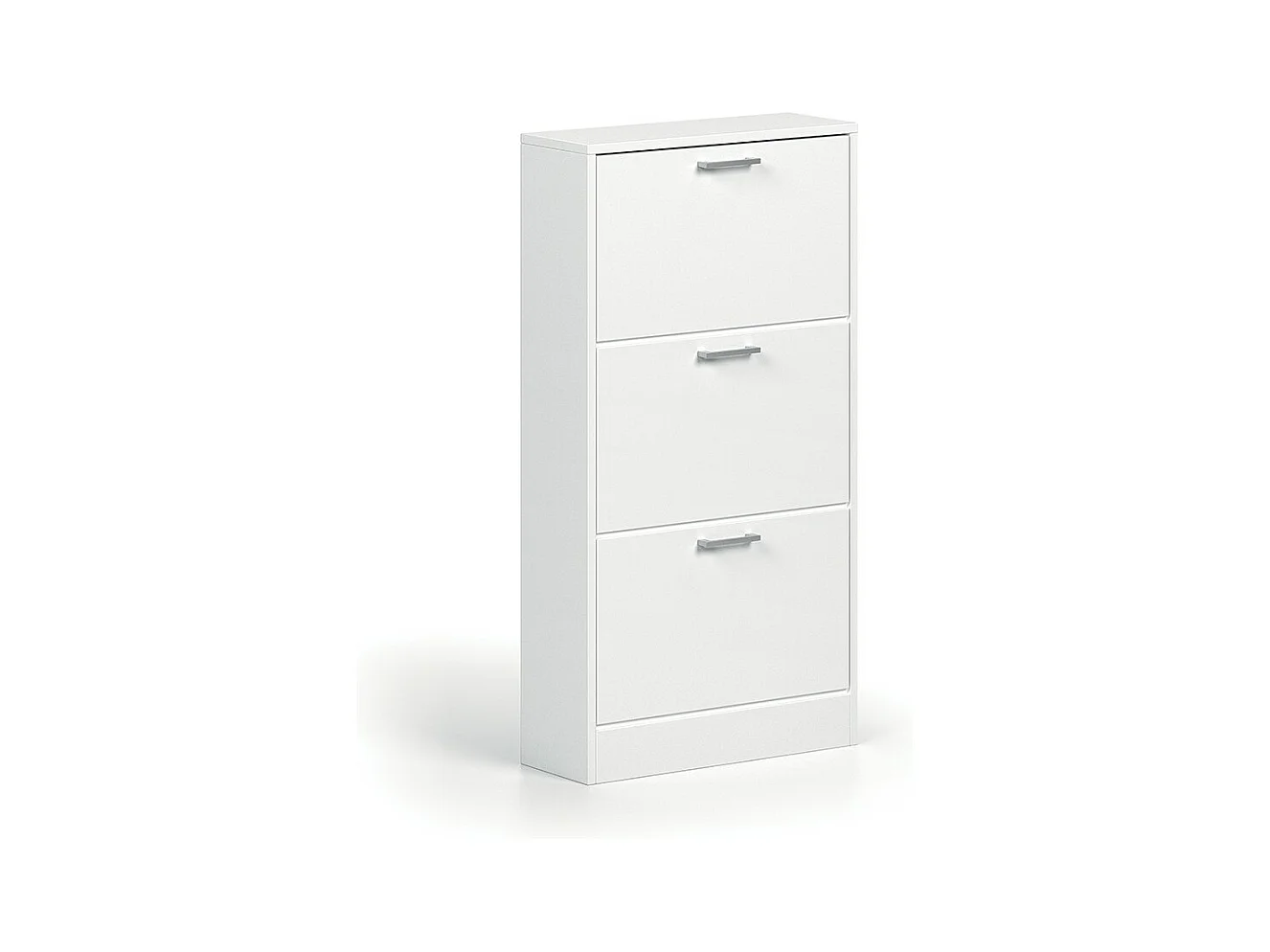 Meuble à chaussures vertical ERA – 3 tiroirs – Blanc brillant